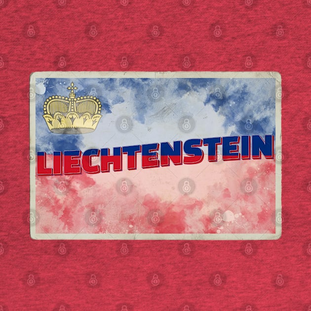 Liechtenstein Vintage style retro souvenir by DesignerPropo